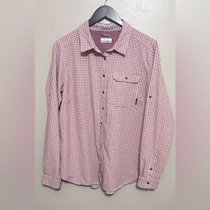 Columbia Omni-Shade Sun Protection Long Sleeve Gingham Shirt Size XL